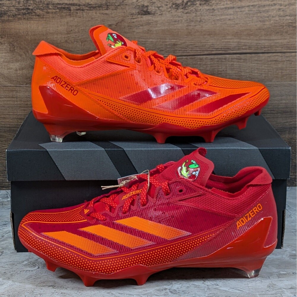 Adidas Adizero Electric Snack Attack Men's 9 Chili Red Orange Cleats IE4402